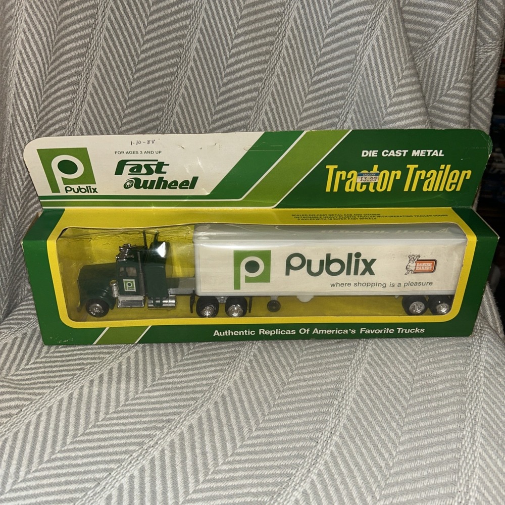 Fast Wheel Publix small Scale Semi's Trailer Truck‎ Rig New Die Cast Tractor